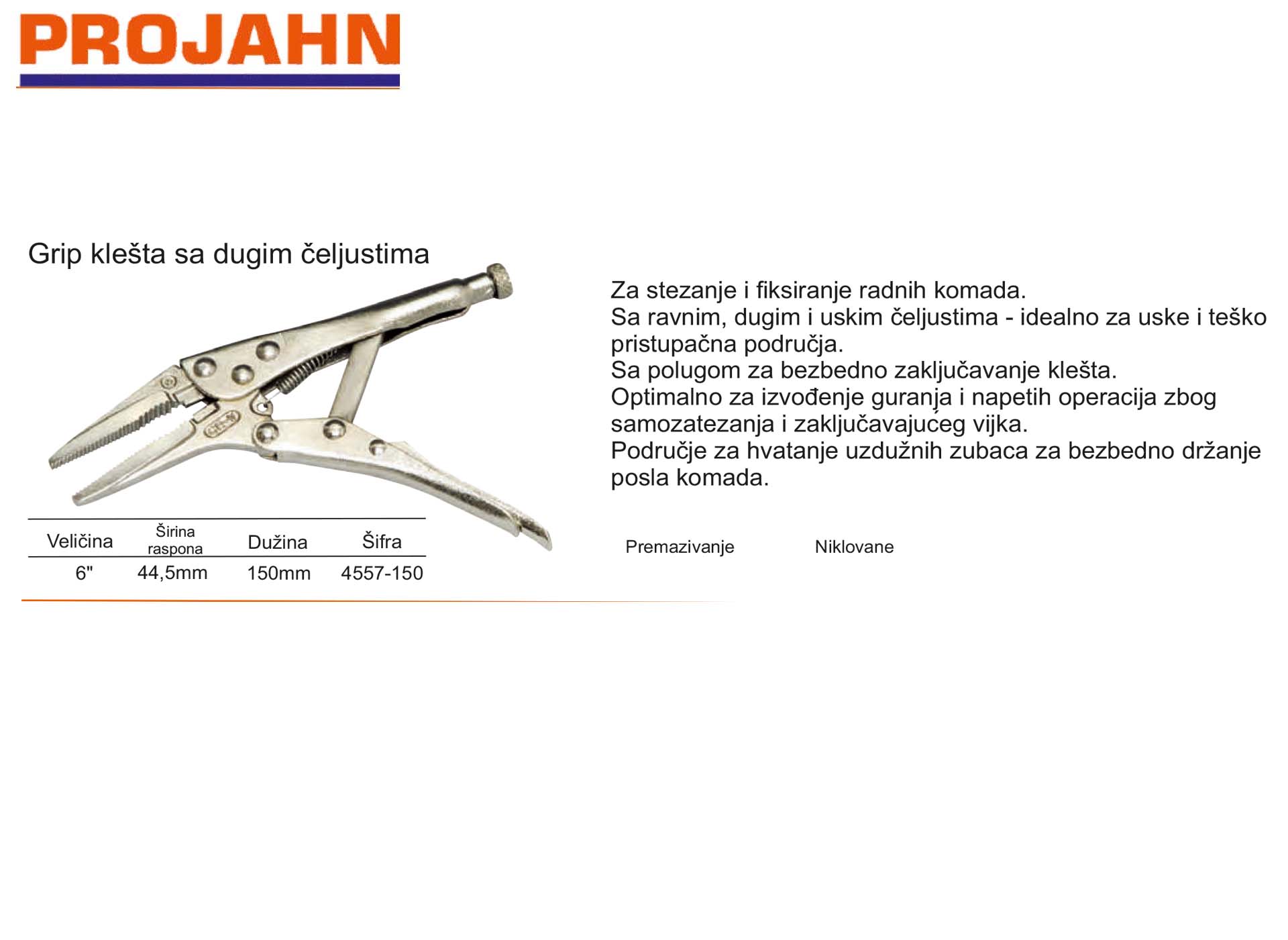 Grip klešta sa dugim čeljustima