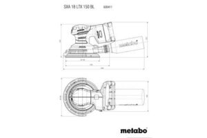 METABO SXA 18 LTX 150 BL (bez baterija i punjača u kutiji) Aku.rotaciona brusilica/šlajferica 600411850 - 6