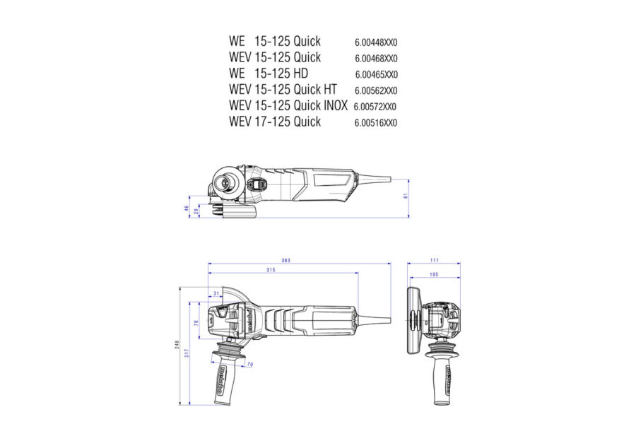 METABO WE 15-125 Quick Ugaona brusilica 600448000 - 5