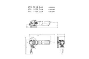 METABO WE 17-150 Quick Ugaona brusilica 601074000 - 5