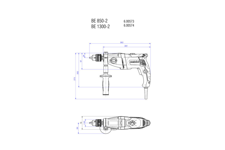 METABO BE 850-2 Bušilica dvobrzinska 600573810 - 2