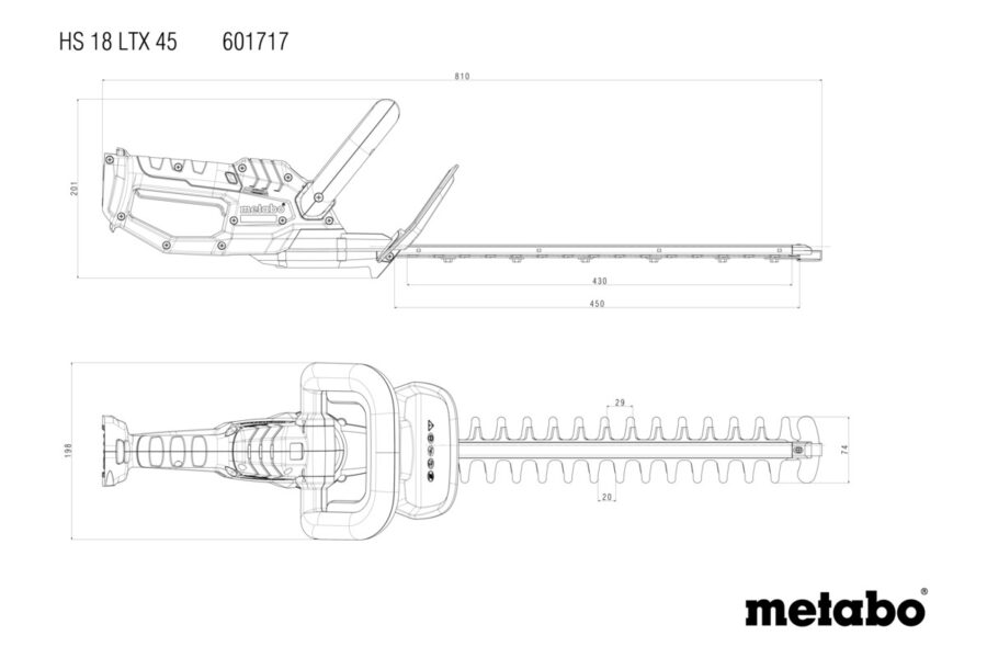 METABO HS 18 LTX 45 Aku.makaze bez baterija i punjača 601717850 - 2