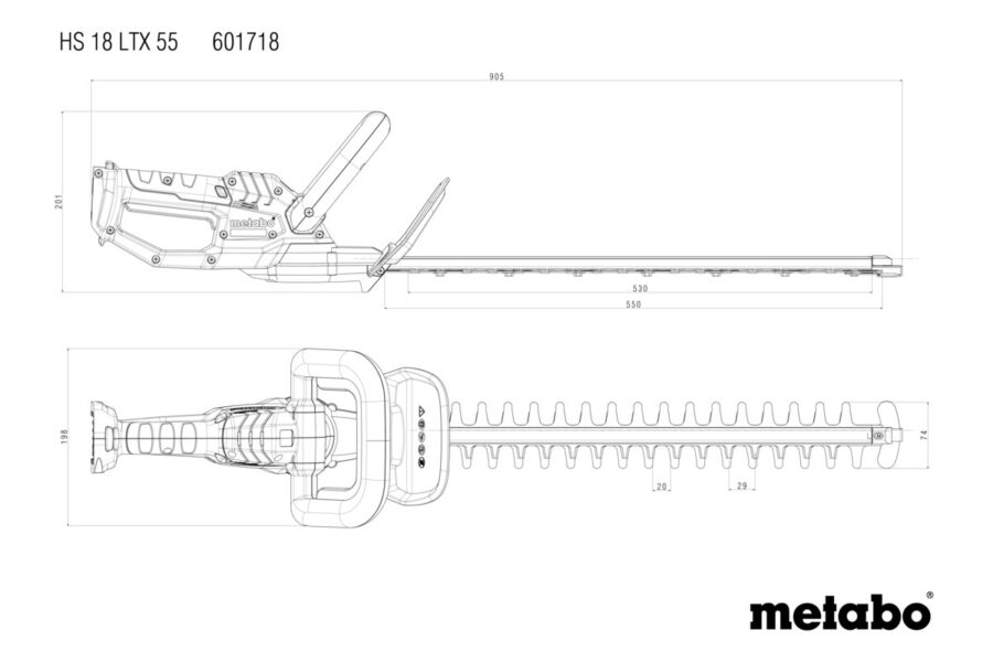 METABO HS 18 LTX 55 Aku.makaze bez baterija i punjača 601718850 - 2