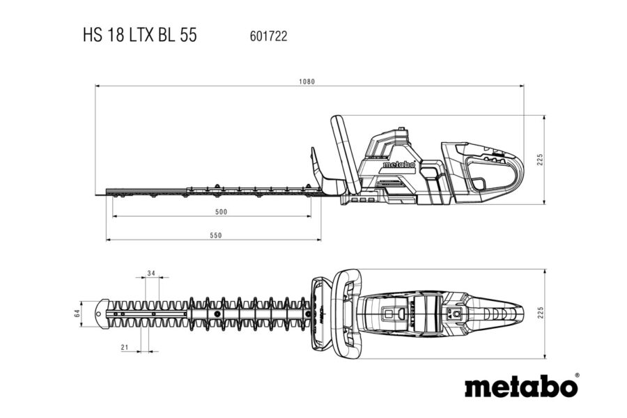 METABO HS 18 LTX BL 55 Aku.makaze bez baterija i punjača 601722850 - 2