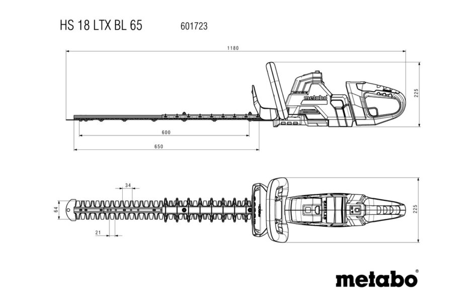 METABO HS 18 LTX BL 65 Aku.makaze bez baterija i punjača 601723850 - 2