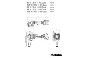 METABO WB 18 LTX BL 15-125 Quick (18V/2x5.5Ah LiHD) Aku.ugaona brusilica 601730660 - 6