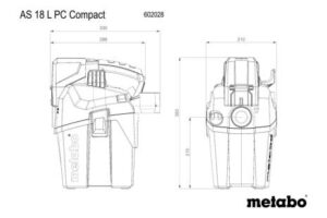 METABO AS 18 L PC Compact (bez baterija i punjača u kutiji) Aku.usisivač 602028850 - 4