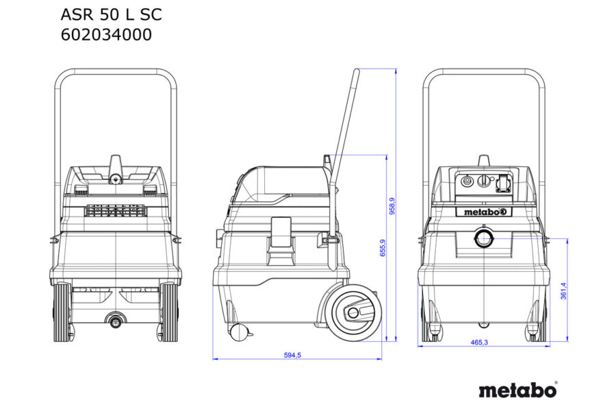 METABO ASR 50 L SC Usisivač 602034000 - 3