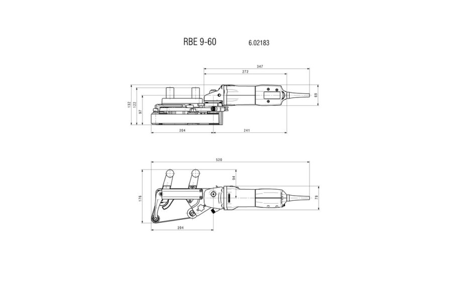 METABO RBE 9-60 Set Tračna brusilica/šlajferica sa priborom u koferu 602183510 - 3