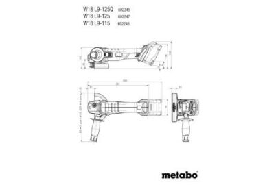 W 18 L 9-125 (18V/2×4.0Ah Li-Power), aku.ugaona brusilica - 6