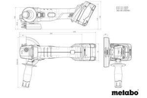 METABO W 18 7-125 (18V/2x4.0Ah Li-Power) Aku.ugaona brusilica 602371510 - 5