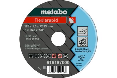 rezna ploca ø125X1.0 Flexiarapid, inox - 1