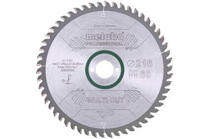 METABO Multi Cut-Professional List testere ø216x1.8x30 mm, Z60, FZ/TZ, 5°neg 628083000 - 1