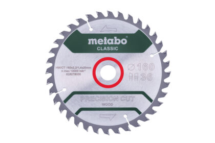 METABO "Precision Cut Wood - Classic" list testere, ø160x1.4x20 mm, Z36 628278000 - 1