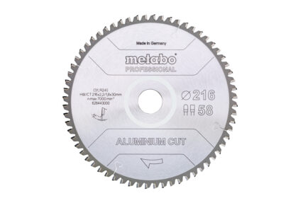 METABO Aluminium Cut-Professional List testere ø216x1.8x30 mm, Z58, FZ/TZ 5°neg 628443000 - 1