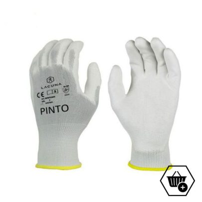 PINTO Rukavica sa PU premazom bela - 2