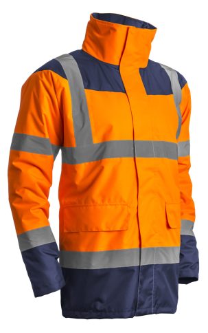 Signalizirajuća zaštitna Hi-viz jakna KETA narandžasto-plava - 1