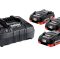 Basic Set 18V/3×4.0Ah LiHD+punjac ASC 55 - 1