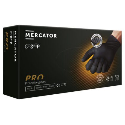 LACUNA MERCATOR GOGRIP PRO Jednokratne rukavice crne bez pudera - 1