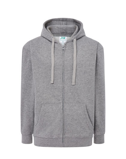 LACUNA Majica s kapuljačom i zatvaračem, unisex, siva - 1