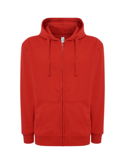 LACUNA Duks s kapuljačom i zatvaračem, unisex, crvena, - 1