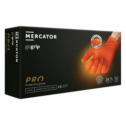 Jednokratne rukavice MERCATOR GOGRIP PRO narandžaste bez pudera - 1