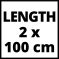 Vođica za Expert kružne testere 2 x 100cm, za TE-CS 18 Li, TE-CS 18/165 Li, TE-CS 165, TE-PS 165 - 2