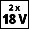 Električni-X-Change Twinpack 18V 2×4,0Ah Baterija, Komplet dve PXC baterije - 2