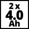 Električni-X-Change Twinpack 18V 2×4,0Ah Baterija, Komplet dve PXC baterije - 3
