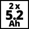 2x 18V 5,2Ah PXC-Twinpack, Battery, - 3