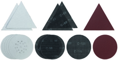 EINHELL 15-delni set brusnih mreža i papira Ø225mm/▲287mm (5x ▲287mm G80, 8x Ø225mm G80, 2x Ø225mm G120), Pribor za brusilicu za zidove TC-DW 225, TC-DW 225 X 49491065 - 1