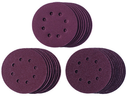 EINHELL 25-delni set brusnih papira Q-Stick Ø125mm (9xG60, 8xG120, 8xG180), Pribor za ekscentričnu brusilicu 49491974 - 1