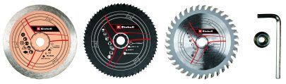 5-delni set reznih ploča 89x10mm (1x tct rezni disk, 1x dijamantni rezni disk, 1x hss rezni disk), Pribor za TE-CS 18/89 Li – Solo - 1