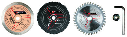 EINHELL 5-delni set reznih ploča 89x10mm (1x tct rezni disk, 1x dijamantni rezni disk, 1x hss rezni disk), Pribor za TE-CS 18/89 Li- Solo 49575915 - 1