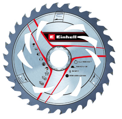 TCT Rezni list 190x30x1,8mm T30, Pribor za kružne testere TC-CS 1400, TE-CS 190, TE-CS 190/1 - 1