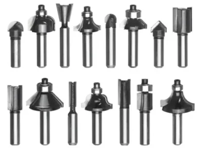 Set glodalica 8 mm 15 kom u drvenoj kutiji, Pribor za glodalice TC-RO 1155, TE-RO 1255 - 1