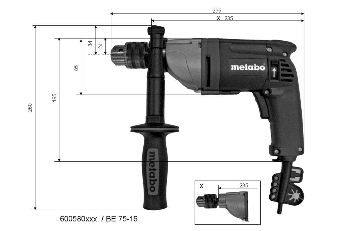 METABO BE 75-16 Bušilica 600580000 - 4