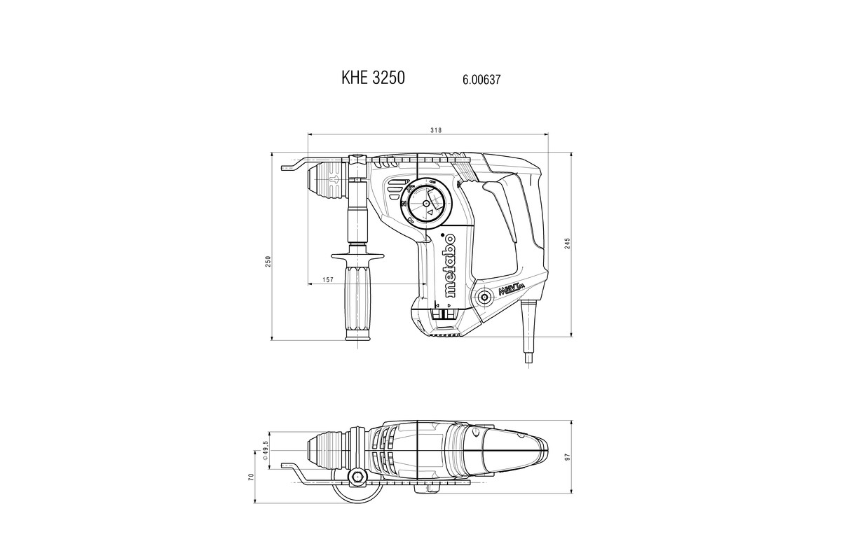 METABO KHE 3250 SDS-Plus kombičekić 600637000 - 3