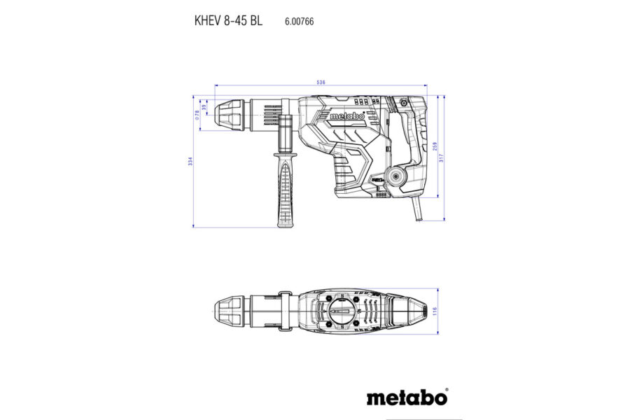 METABO KHEV 8-45 BL SDS-Max kombičekić 600766500 - 8