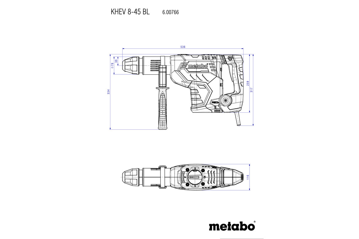METABO KHEV 8-45 BL SDS-Max kombičekić 600766500 - 8