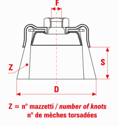 Čelična četka TZ100 M14 6/24 REF 0328 - 2