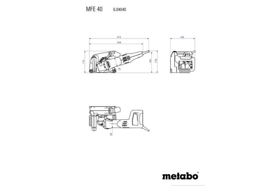 METABO MFE 40 Šlicerica 1900W/ø125mm 604040500 - 10