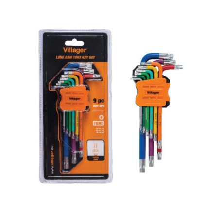 VILLAGER Torx set dugih ključeva 9 kom u boji 059882 - 1