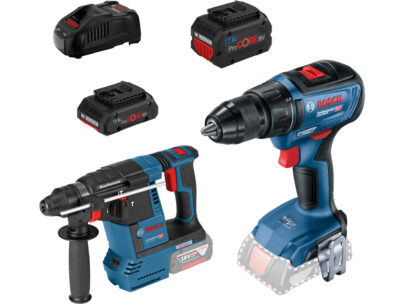 Kombinovani komplet: Akumulatorska vibraciona bušilica/odvrtač GSR 18V-50 + akumulatorski elektro-pneumatski čekić za bušenje GBH 18V-26 + 1 x 4,0 Ah ProCORE akumulator + 1 x 8,0 Ah ProCORE akumulator u kartonu - 1