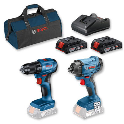 Profesionalni set: Akumulatorski set Bosch GSR 185-Li + Bosch GDR 180-Li; 18V; 2×2,0 Ah - 1