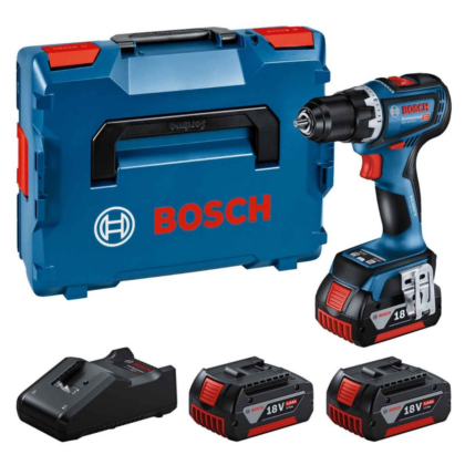 BOSCH Kombinovani komplet: Akumulatorska vibraciona bušilica/odvijač GSR 18V-90 C + 3x PC 18V 4.0 Ah + GAL 18V-40 + L-BOXX 0615A5002R - 1