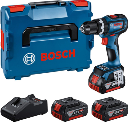 BOSCH Kombinovani komplet: Akumulatorska vibraciona bušilica/odvijač GSB 18V-90 C + 3x PC 18V 4.0 Ah + GAL 18V-40 + L-BOXX 0615A5002W - 1