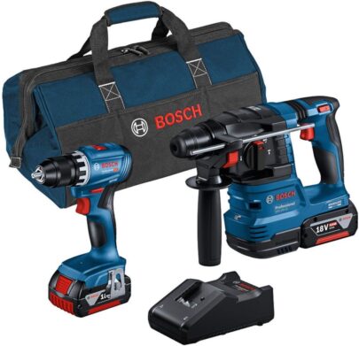 Set alata GSR 18V-45+GBH 18V-22 2×4.0 Ah - 1