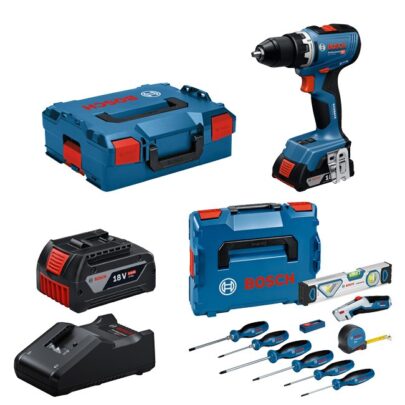 Komplet alata: GSR 18V-65 + 2x GBA 18V 5.0Ah + GAL 18V-40 + 19-delni set ručnog alata - 1