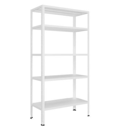 Metalna polica CROSSER 180 x 90 x 30 cm 5 x 70 kg - bela - 1
